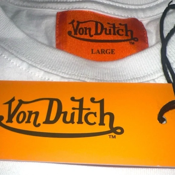 Von Dutch Men’s Snake Graphic Long Sleeve Tee in White |LIMITED EDITION! NEW/NWT - Picture 7 of 10